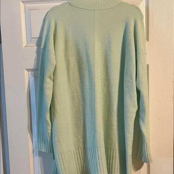 Free People Mint Green Crew Neck Tunic Sweater - Picture 2 of 2
